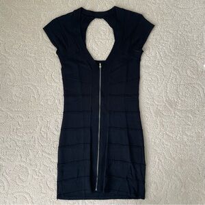 Forever 21 Black Zip Up Mini Dress Size M.
